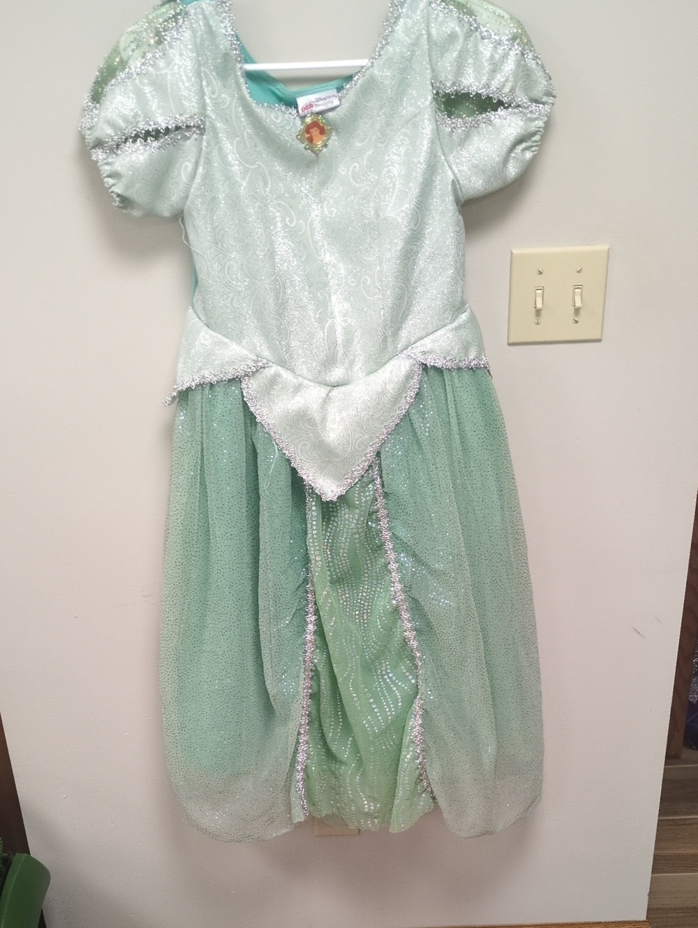 Vintage Rare Ariel Sparkle Seafoam Green Princess Costume Dress for Kids